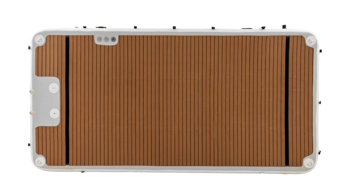 Premium Teak Platform 4.10 m, schwimmende Plattform von Dockee
