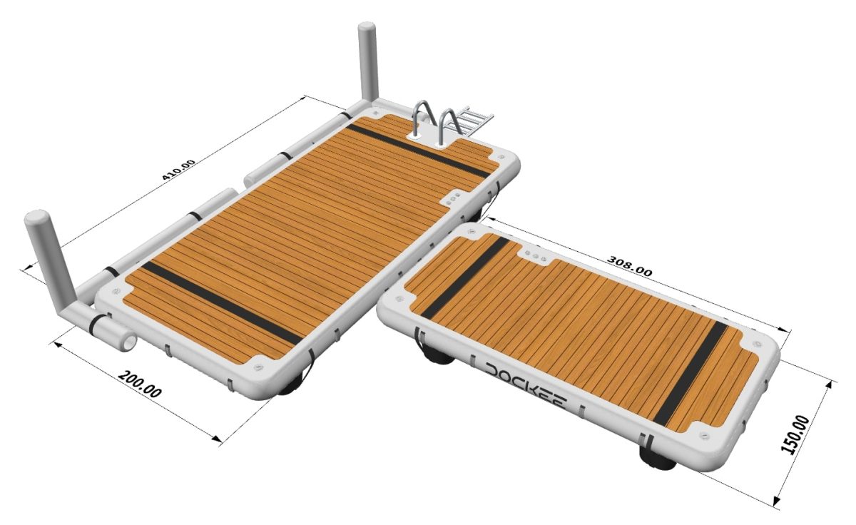 Double Toy Dock 3.10 + 4.10 m, Jetski-Dock von Dockee